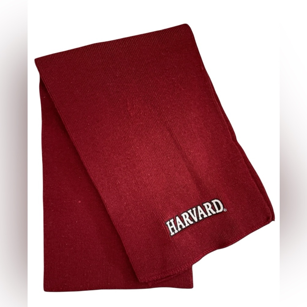 Scarf From Harvard University Burgandy Knit   54”